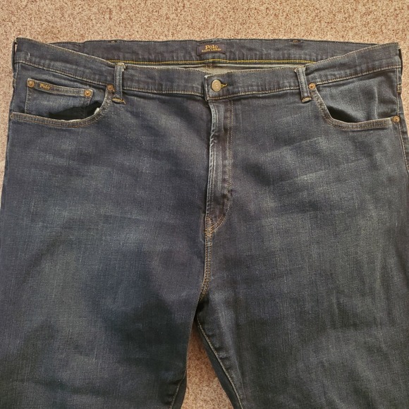 Polo Ralph Lauren Jeans Mens Big 50 x 30 Blue Hampton Relaxed Straight - Picture 4 of 12